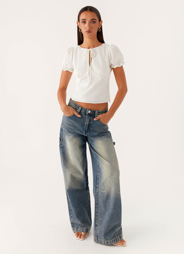 peppermayo Peppermayo Exclusive - Jaylie Denim Jeans - Dirty Vintage Wash