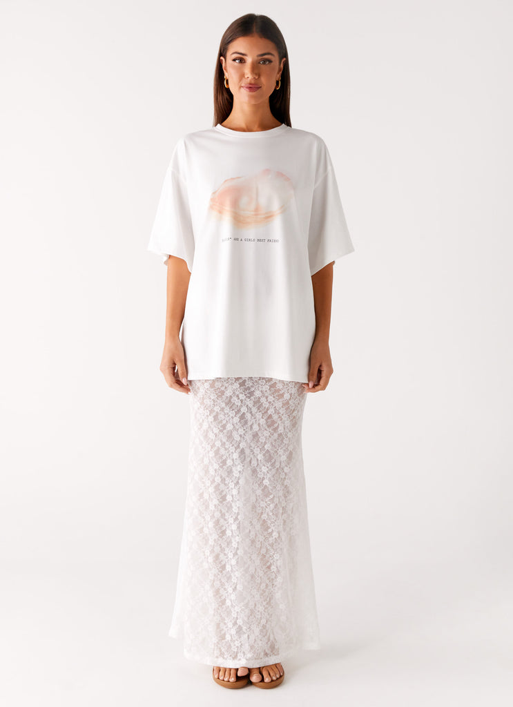 Peppermayo Peppermayo Exclusive - Jaz Lace Maxi Skirt - White