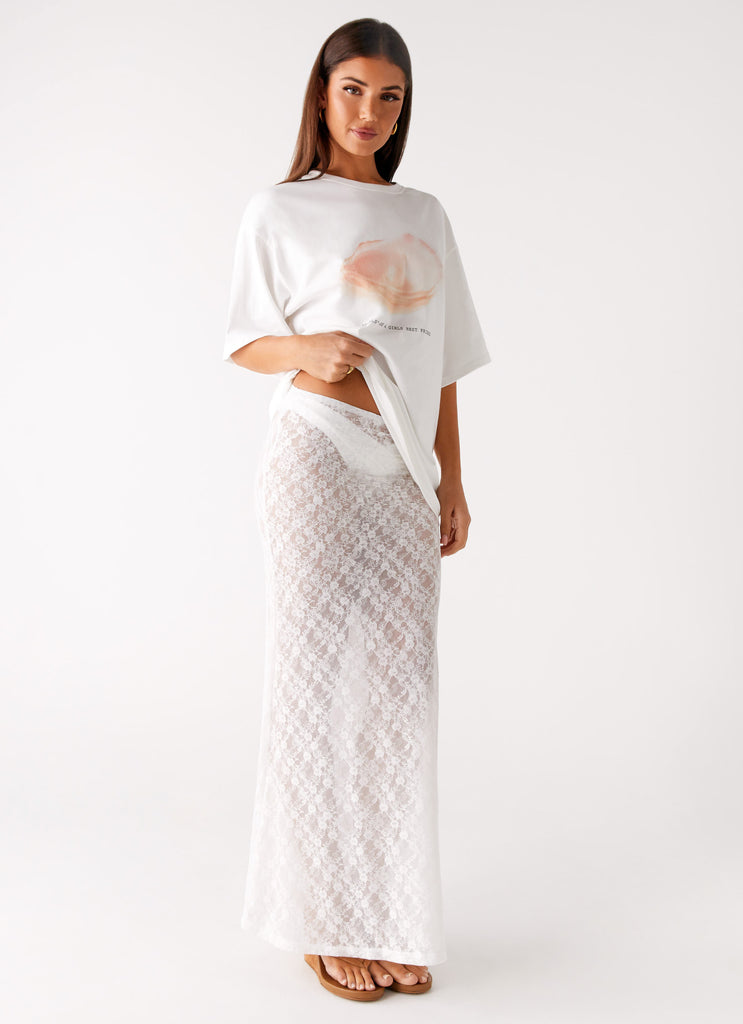 Peppermayo Peppermayo Exclusive - Jaz Lace Maxi Skirt - White