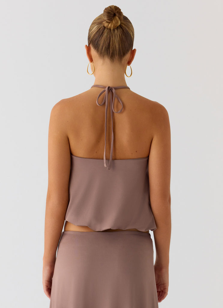Peppermayo Peppermayo Exclusive - Jisoo Halter Top - Desert Taupe