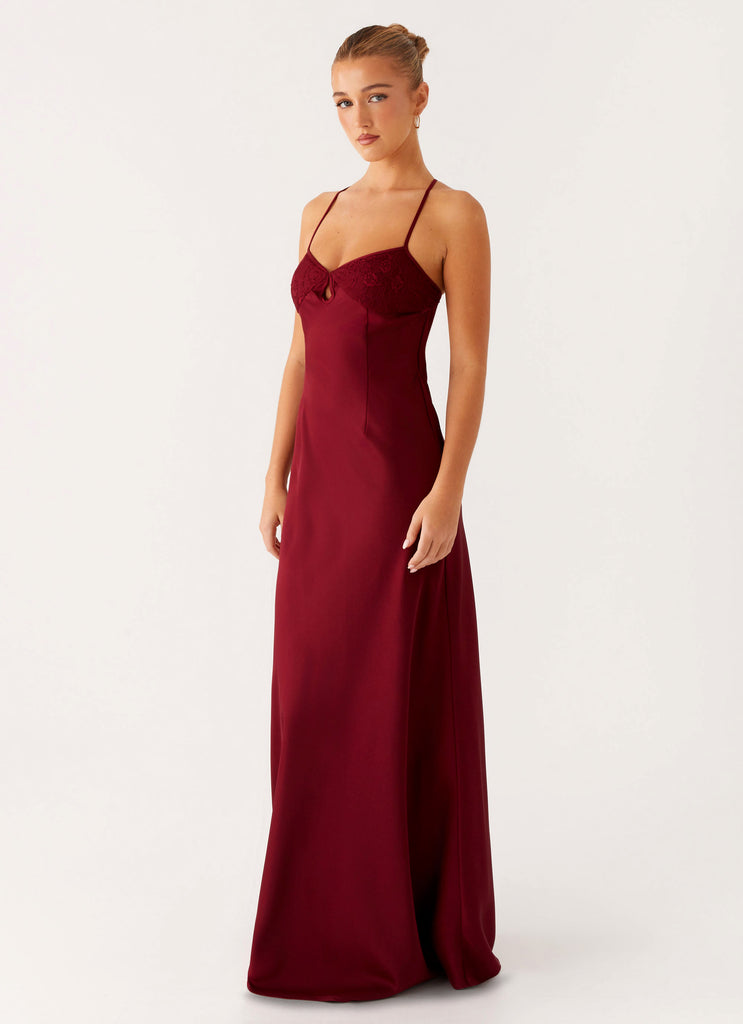 Peppermayo Peppermayo Exclusive - Joanie Maxi Dress - Maroon