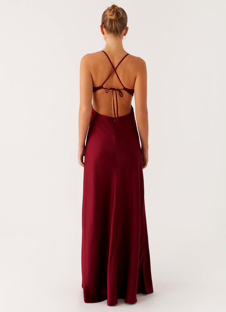 Peppermayo Peppermayo Exclusive - Joanie Maxi Dress - Maroon