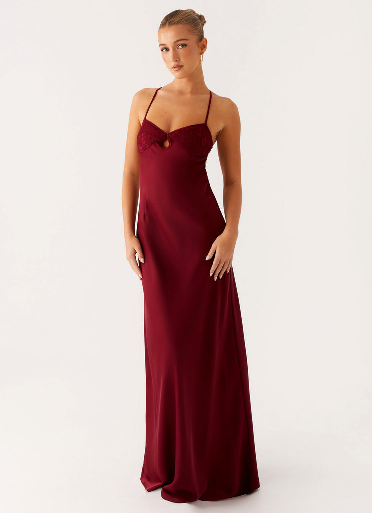 Peppermayo Peppermayo Exclusive - Joanie Maxi Dress - Maroon