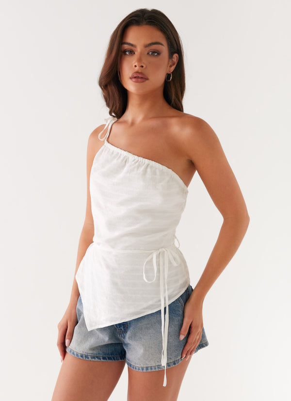 peppermayo Peppermayo Exclusive - Joanne One Shouder Top - White