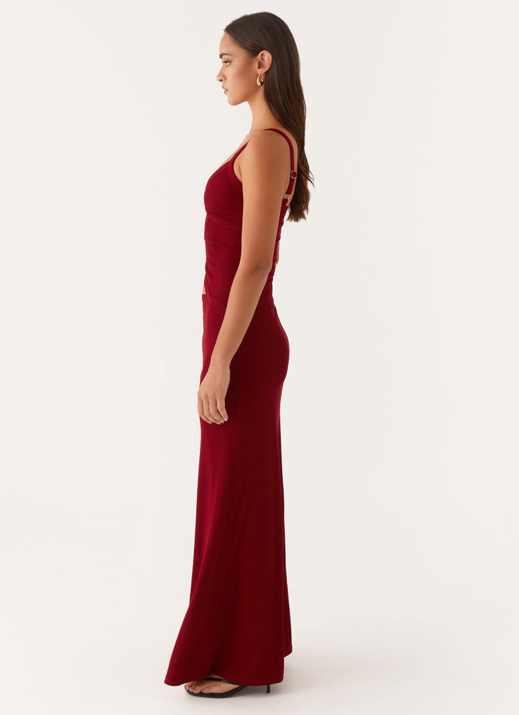 Peppermayo Peppermayo Exclusive - Jocelyn Maxi Dress - Maroon