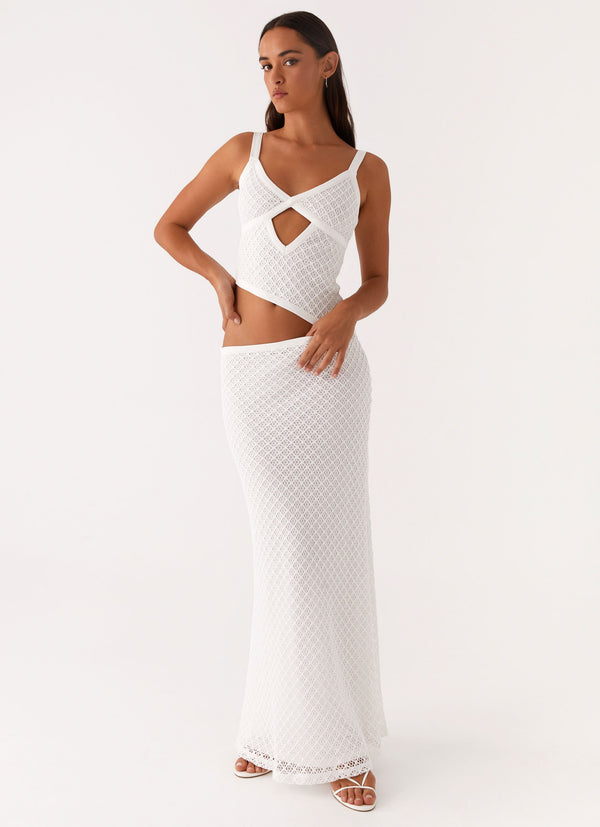 peppermayo Peppermayo Exclusive - Jocelyn Maxi Dress - White Crochet