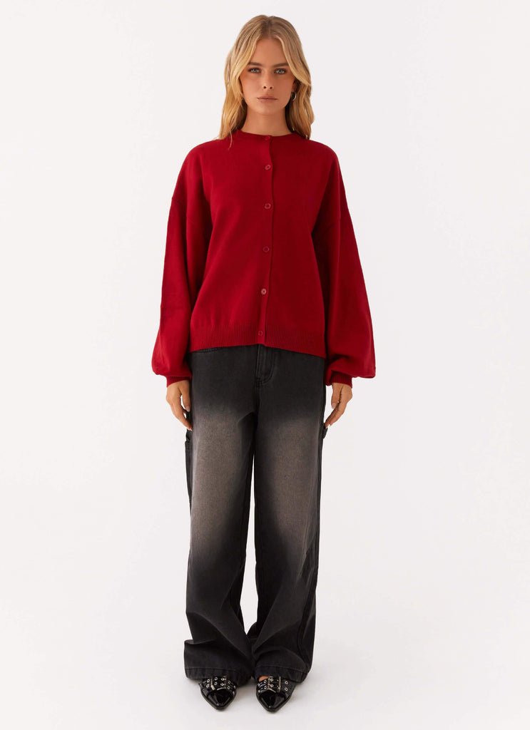 Peppermayo Peppermayo Exclusive - Joey Knit Cardigan - Wine