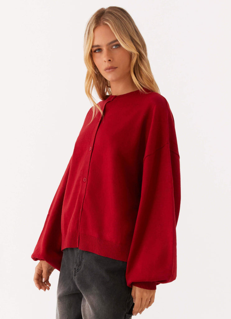 Peppermayo Peppermayo Exclusive - Joey Knit Cardigan - Wine