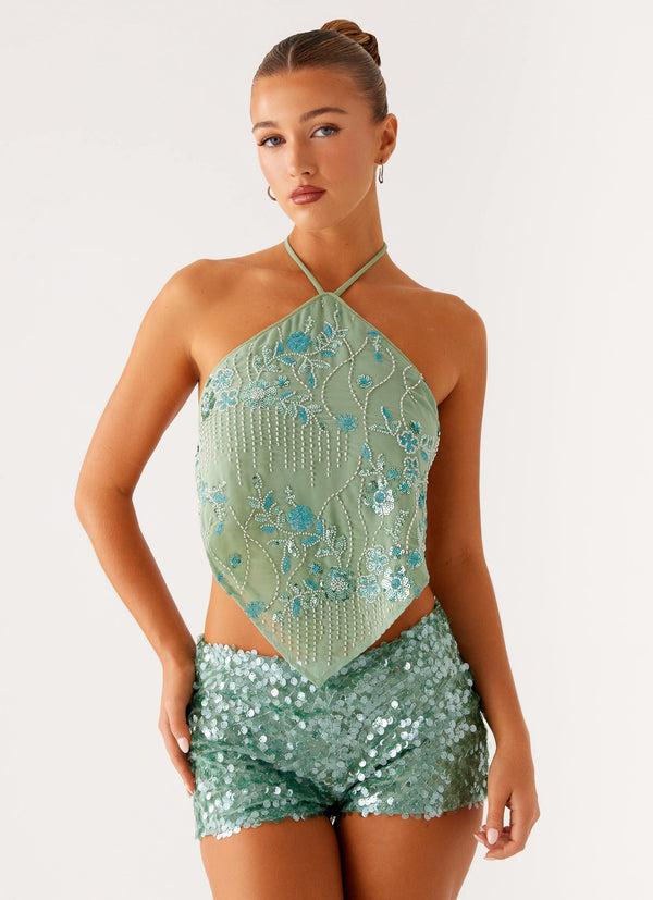 peppermayo Peppermayo Exclusive - Jonti Halterneck Top - Mint