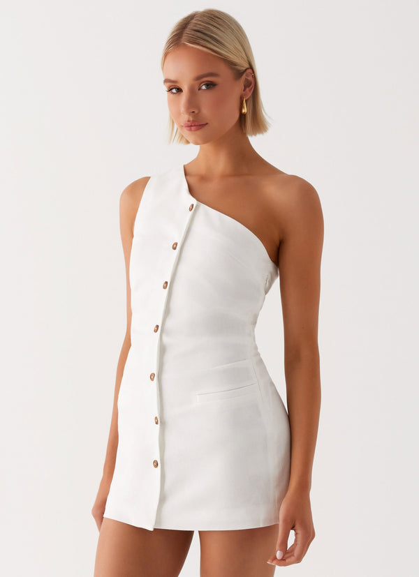 peppermayo Peppermayo Exclusive - Jordy Linen Mini Dress - White