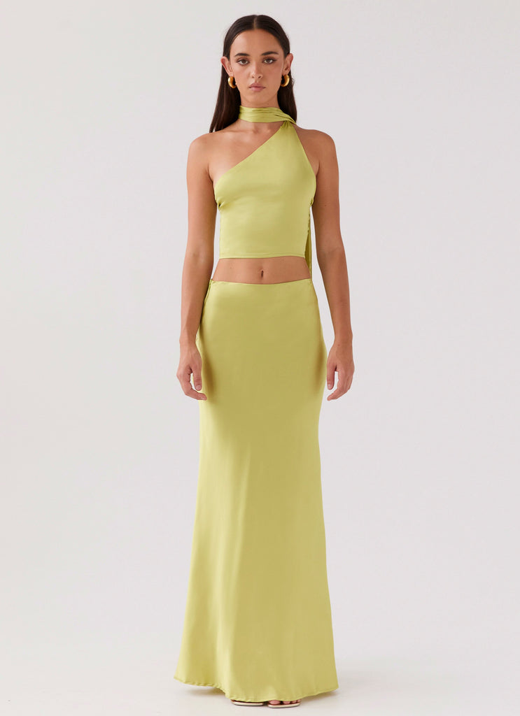 Peppermayo Peppermayo Exclusive - Josefina Scarf Top - Chartreuse