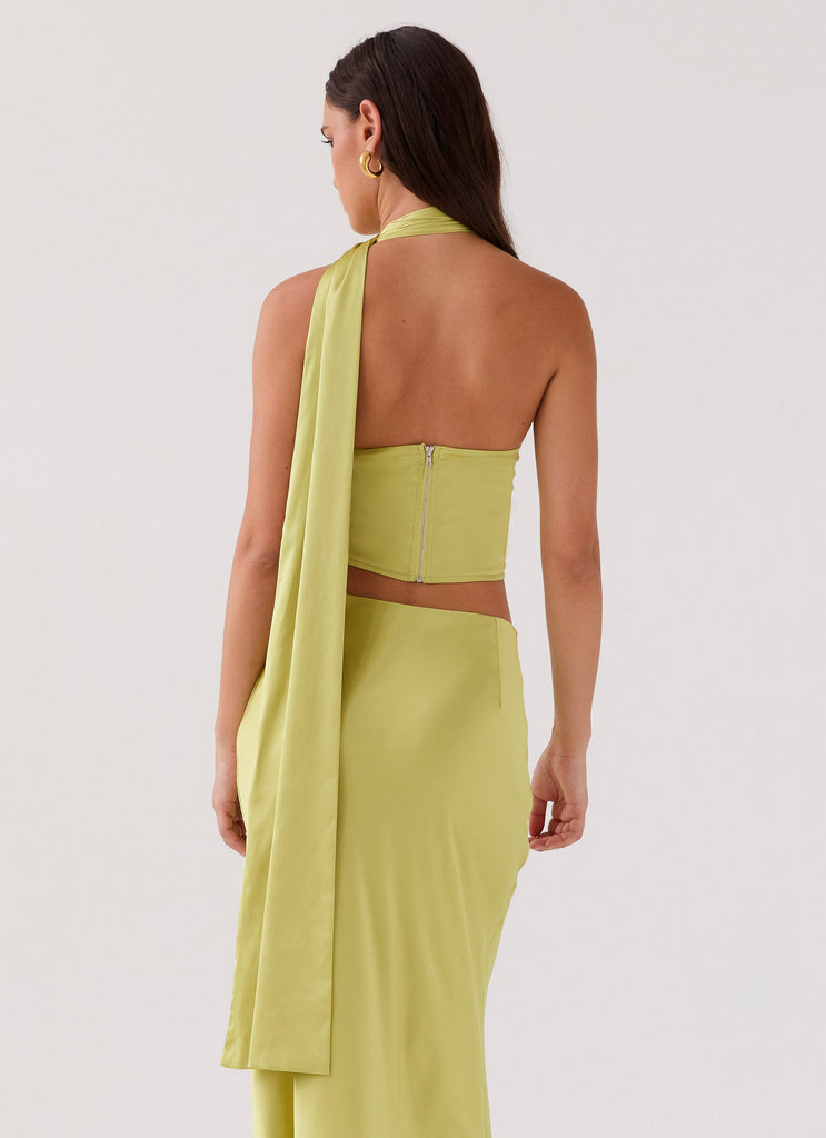 Peppermayo Peppermayo Exclusive - Josefina Scarf Top - Chartreuse