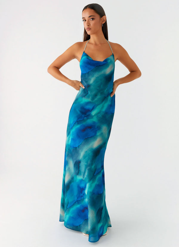 peppermayo Peppermayo Exclusive - Journey Maxi Dress - Blue Tie Dye