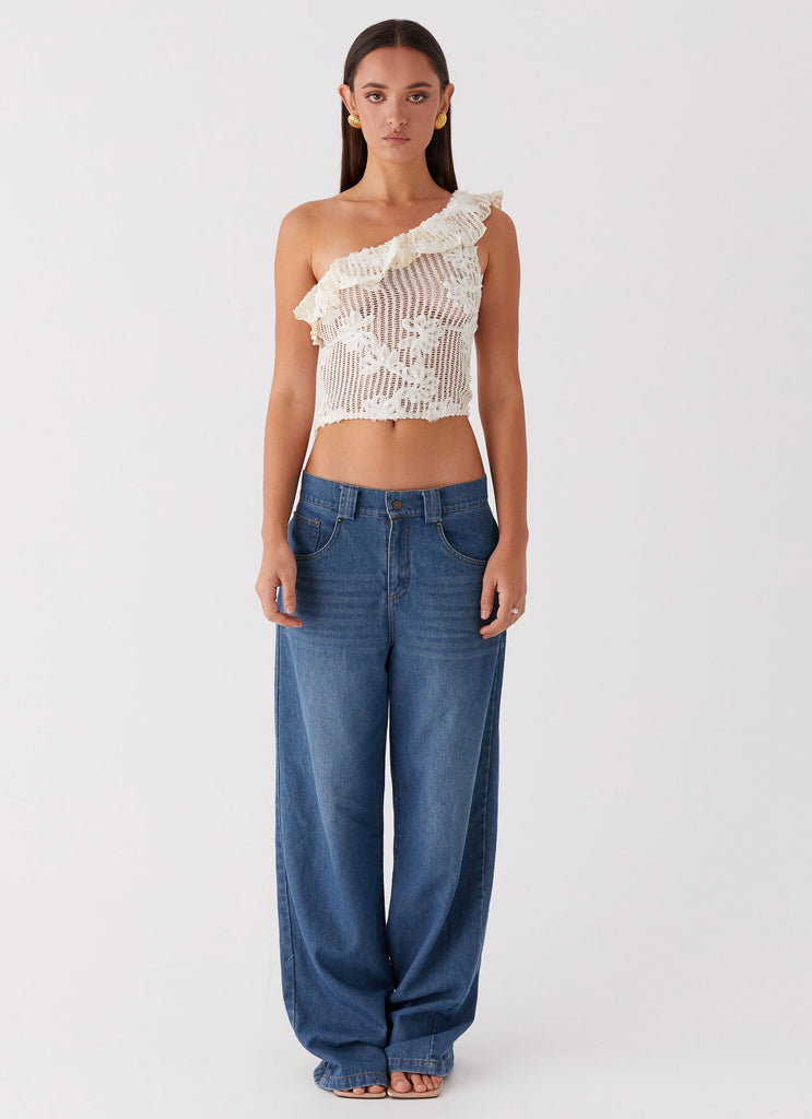 Peppermayo Peppermayo Exclusive - Juilette One Shoulder Top - Ivory
