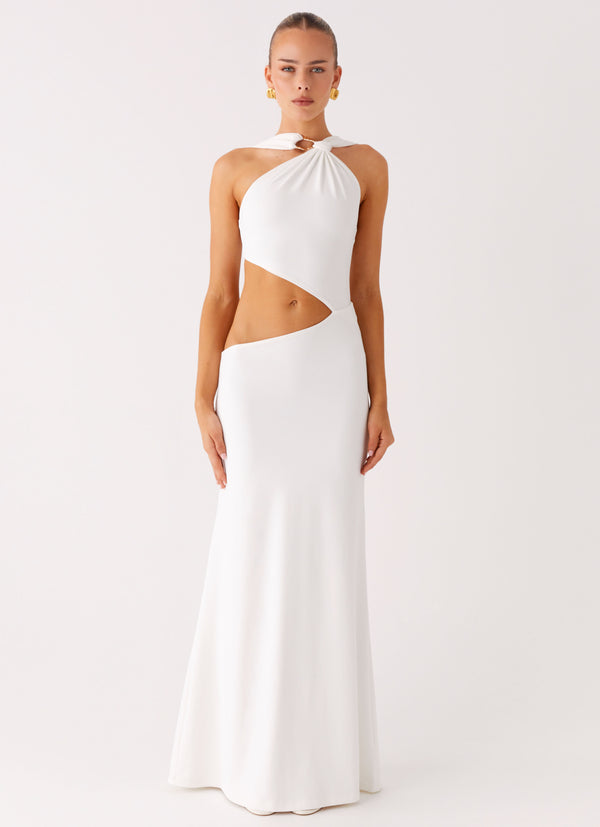 peppermayo Peppermayo Exclusive - Juliander Knot Maxi Dress - White