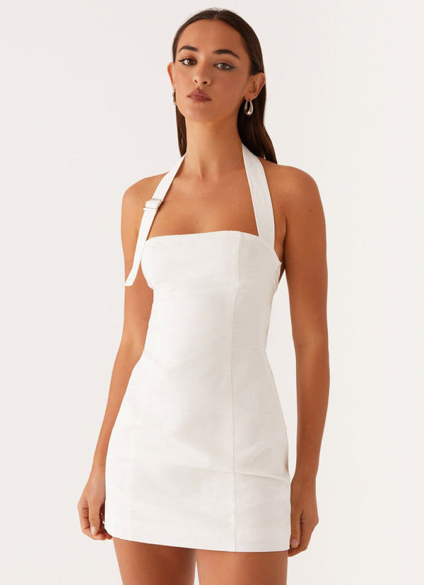 peppermayo Peppermayo Exclusive - Julianna Linen Mini Dress - White