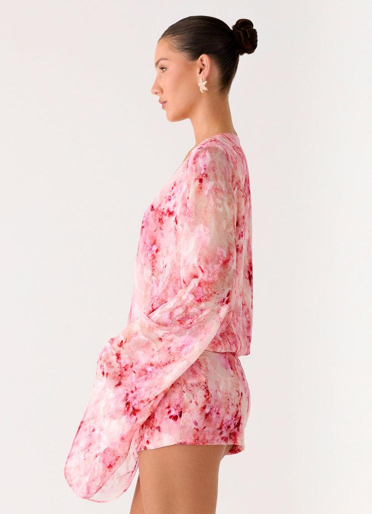 Peppermayo Peppermayo Exclusive - Junia Long Sleeve Mini Dress - Pink