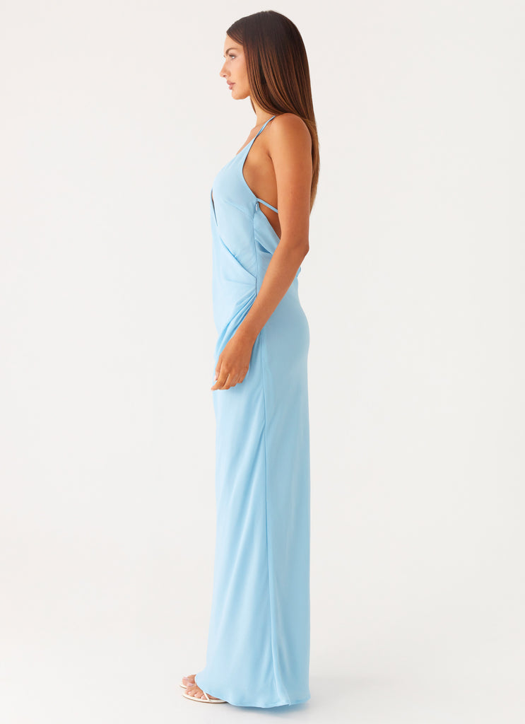 Peppermayo Peppermayo Exclusive - Just A Kiss Cowl Maxi Dress - Turquoise