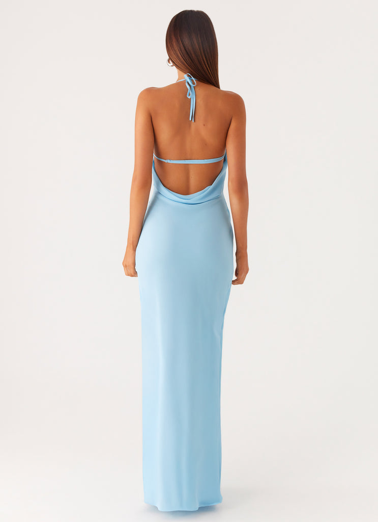 Peppermayo Peppermayo Exclusive - Just A Kiss Cowl Maxi Dress - Turquoise