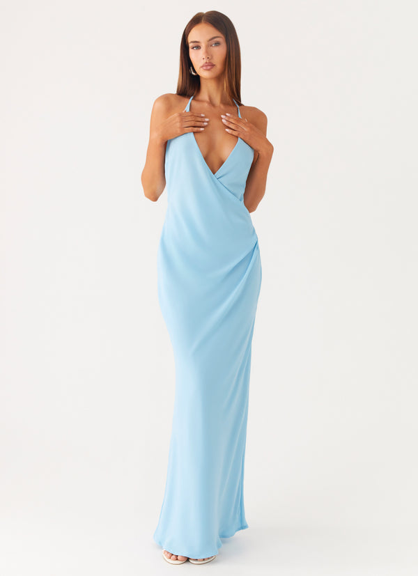 peppermayo Peppermayo Exclusive - Just A Kiss Cowl Maxi Dress - Turquoise