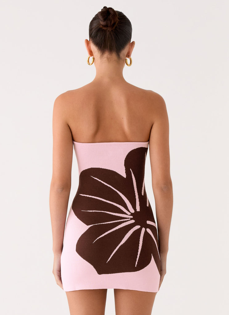 Peppermayo Peppermayo Exclusive - Kader Strapless Knit Mini Dress - Espresso Meadow