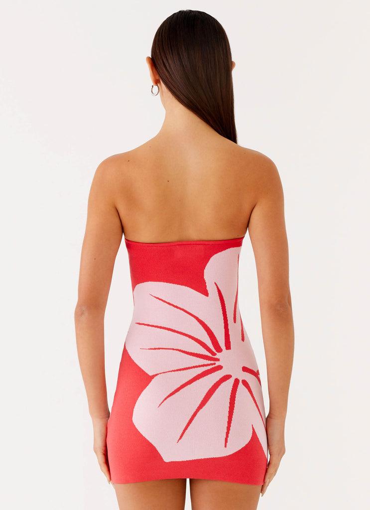 Peppermayo Peppermayo Exclusive - Kader Strapless Knit Mini Dress - Red Floral