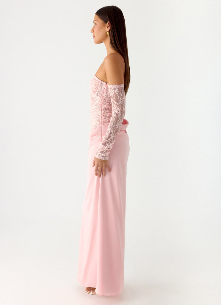 Peppermayo Peppermayo Exclusive - Kaina Off Shoulder Maxi Dress - Pink