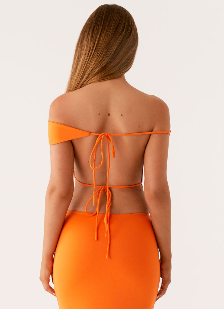 Peppermayo Peppermayo Exclusive - Kamara Off Shoulder Top - Orange