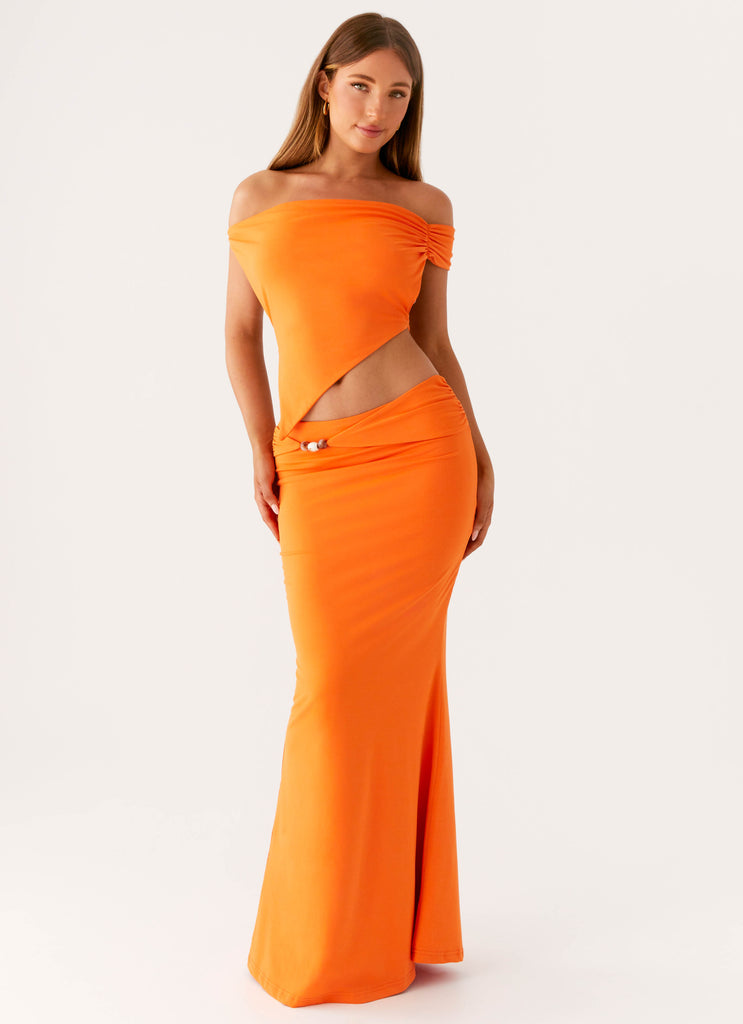 Peppermayo Peppermayo Exclusive - Kamara Off Shoulder Top - Orange