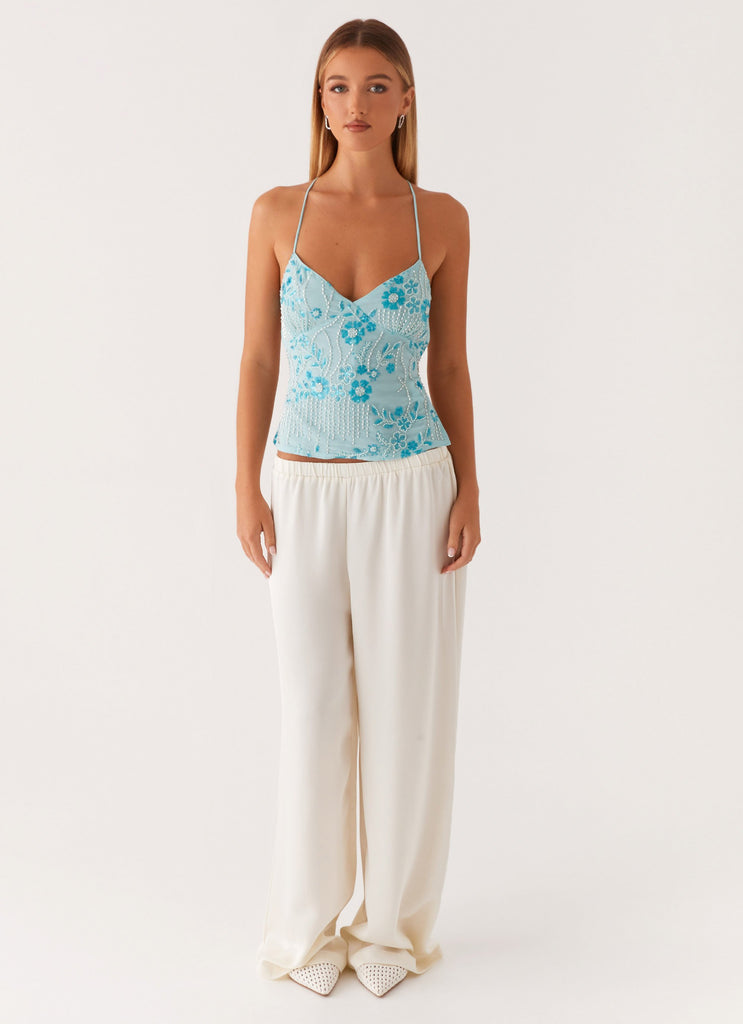 Peppermayo Peppermayo Exclusive - Kamilla Sequin Cami Top - Blue