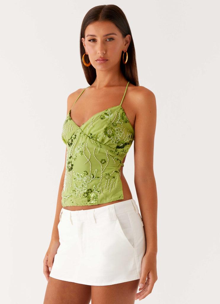 Peppermayo Peppermayo Exclusive - Kamilla Sequin Cami Top - Lime