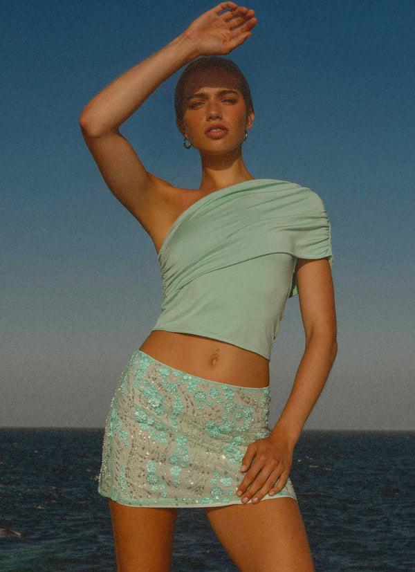 peppermayo Peppermayo Exclusive - Kandi Mini Skirt - Mint
