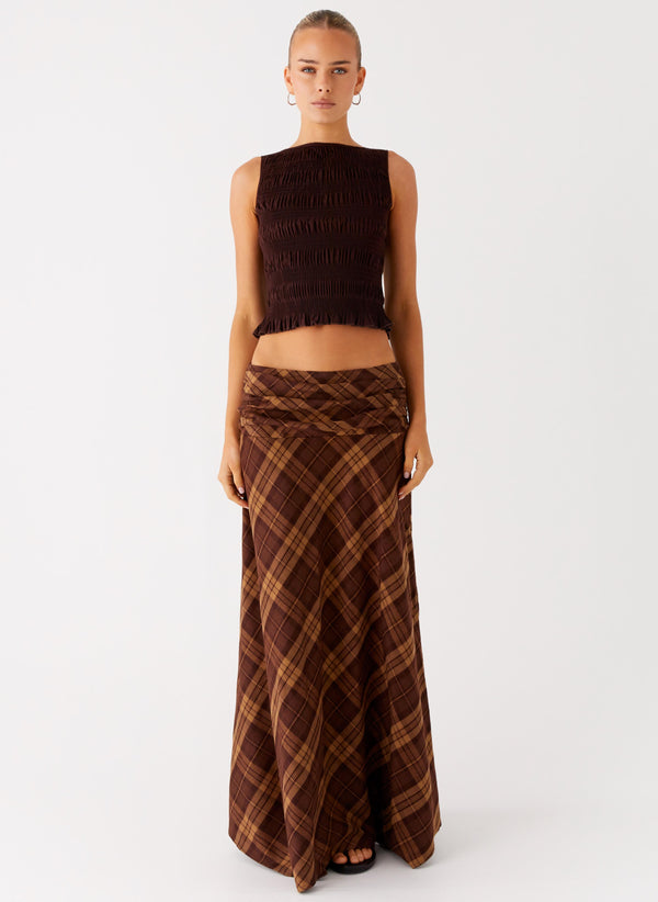 peppermayo Peppermayo Exclusive - Karolina Maxi Skirt - Plaid