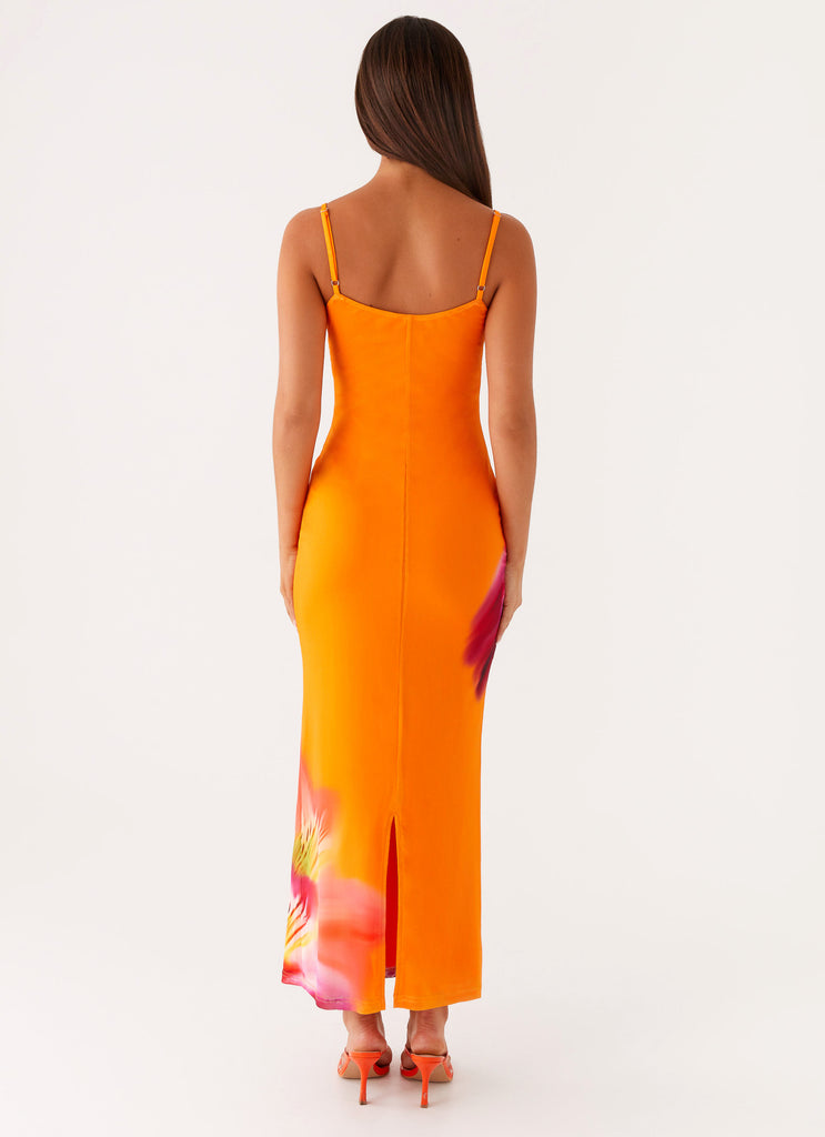 Peppermayo Peppermayo Exclusive - Kasey Midi Dress - Orange Tropical