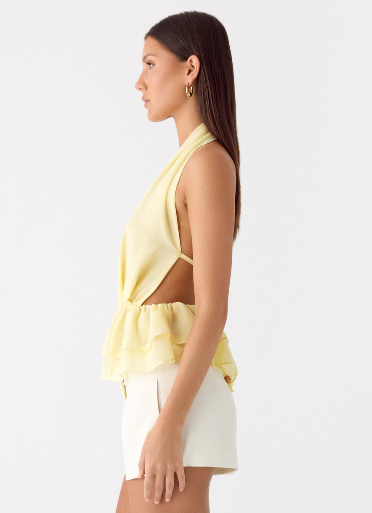 Peppermayo Peppermayo Exclusive - Kat Chiffon Top - Yellow