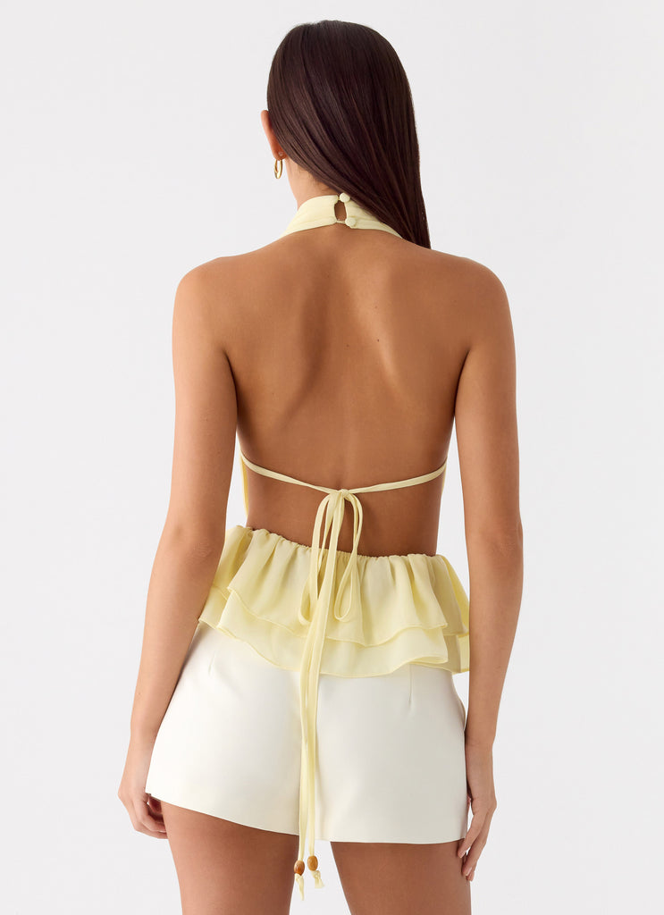 Peppermayo Peppermayo Exclusive - Kat Chiffon Top - Yellow