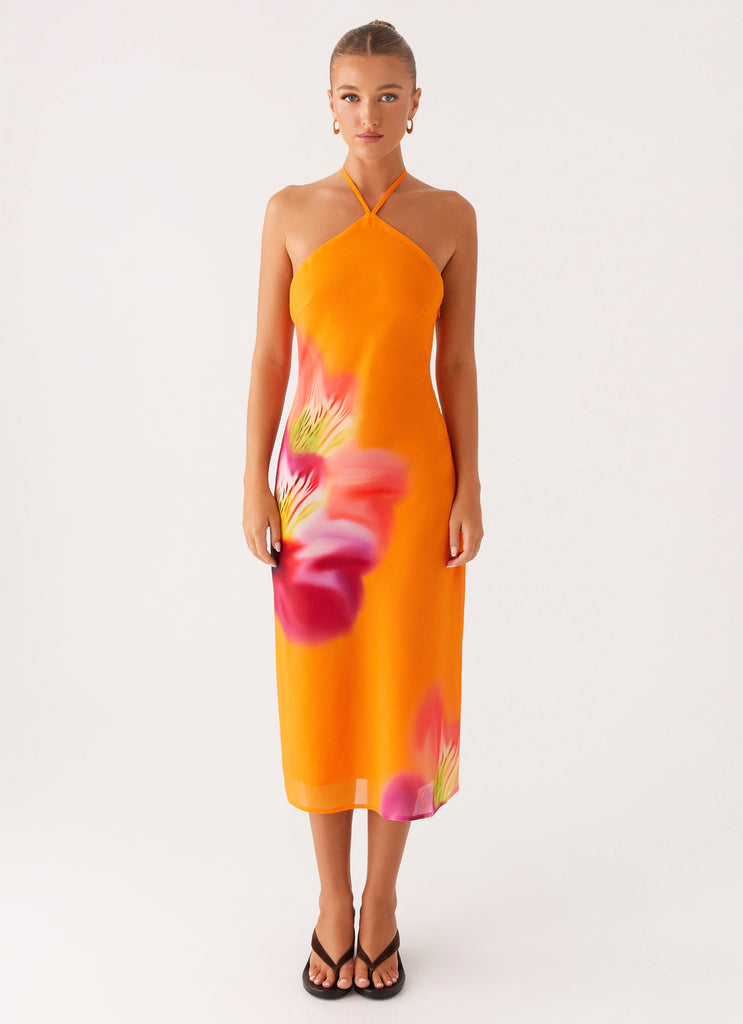 Peppermayo Peppermayo Exclusive - Kea Midi Dress - Orange Tropical