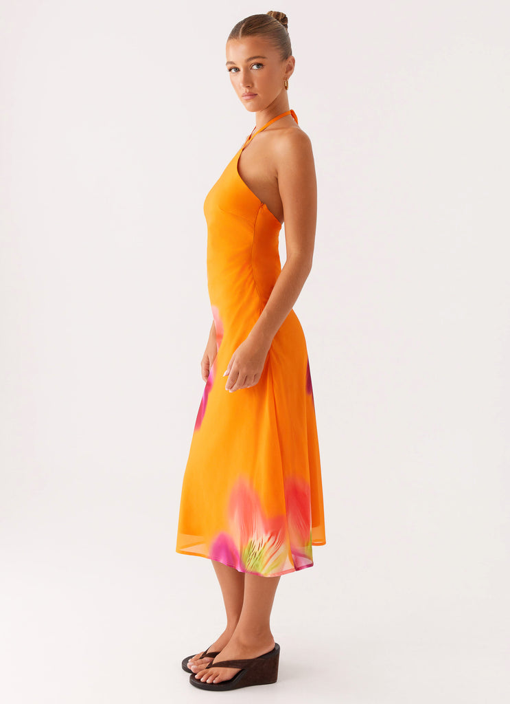 Peppermayo Peppermayo Exclusive - Kea Midi Dress - Orange Tropical