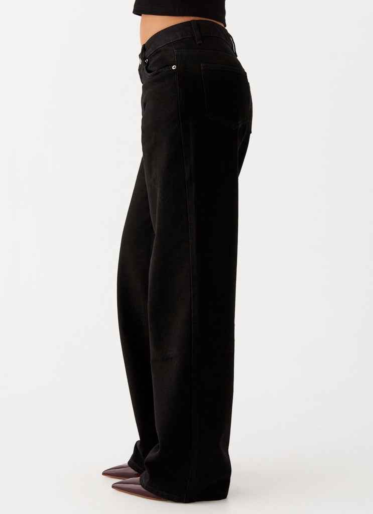 Peppermayo Peppermayo Exclusive - Keanna Low Rise Denim Jeans - Black
