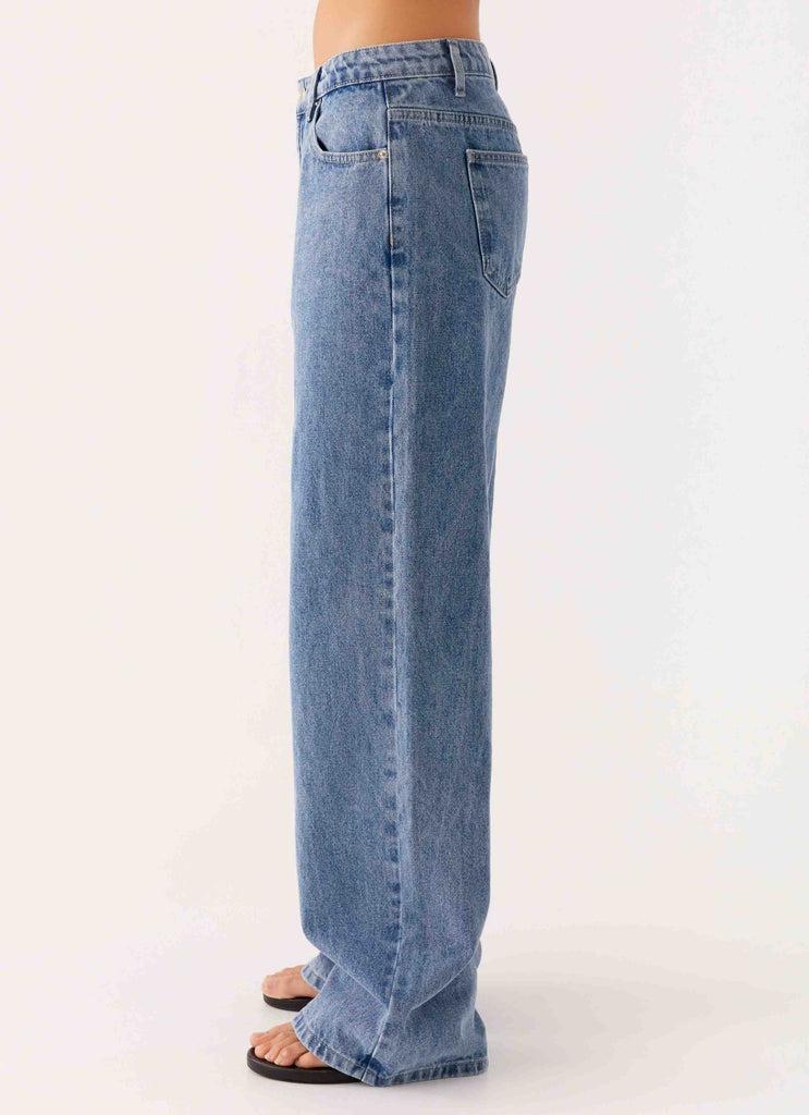 Peppermayo Peppermayo Exclusive - Keanna Low Rise Denim Jeans - Blue Denim