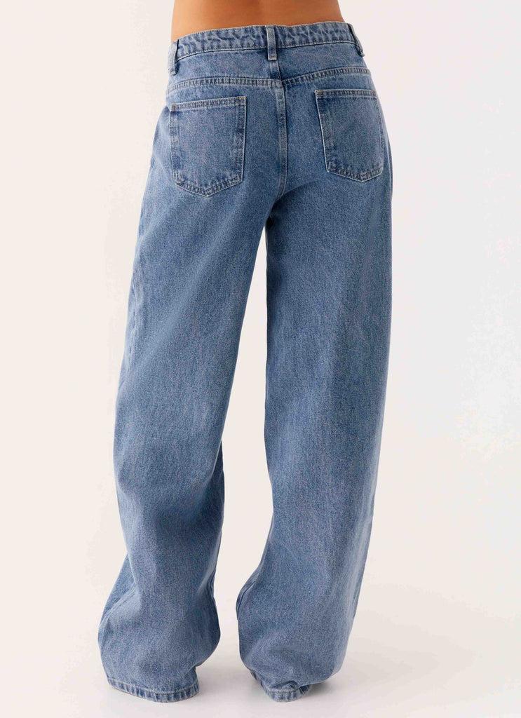 Peppermayo Peppermayo Exclusive - Keanna Low Rise Denim Jeans - Blue Denim