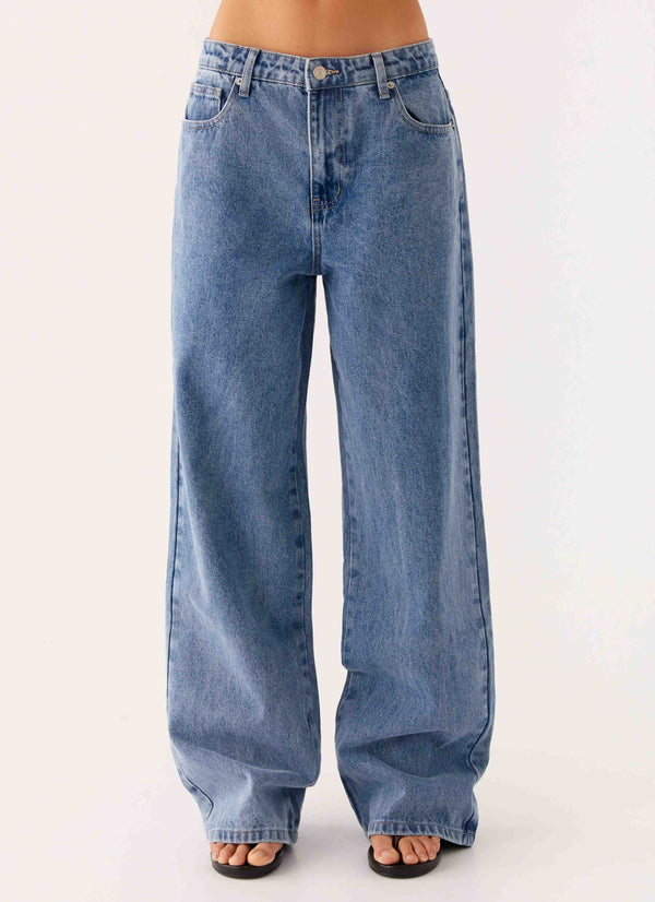 peppermayo Peppermayo Exclusive - Keanna Low Rise Denim Jeans - Blue Denim