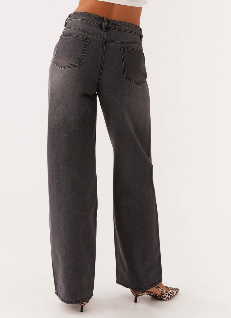 Peppermayo Peppermayo Exclusive - Keanna Low Rise Denim Jeans - Charcoal