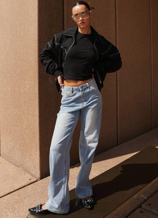 peppermayo Peppermayo Exclusive - Keanna Low Rise Denim Jeans - Light Blue