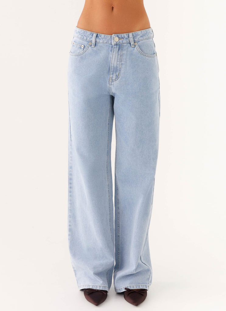 Peppermayo Peppermayo Exclusive - Keanna Low Rise Denim Jeans - Sky
