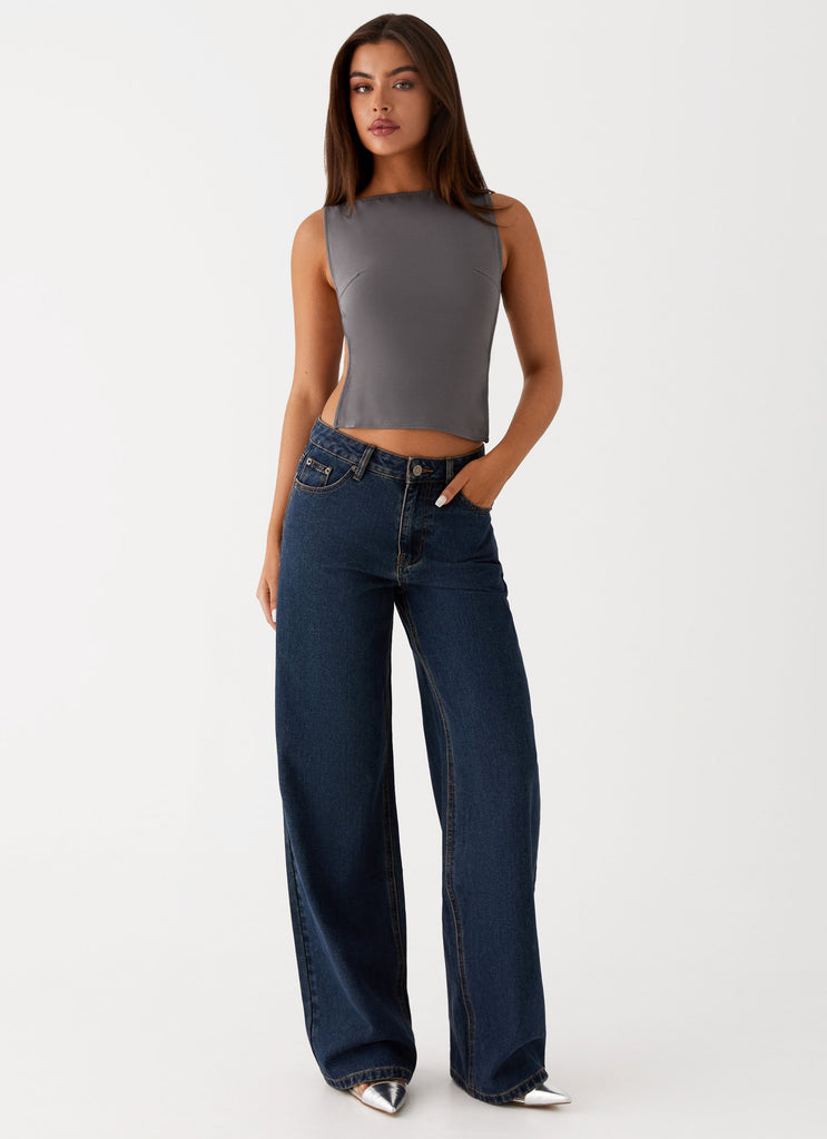 Peppermayo Peppermayo Exclusive - Keanna Low Rise Denim Jeans - Washed Denim