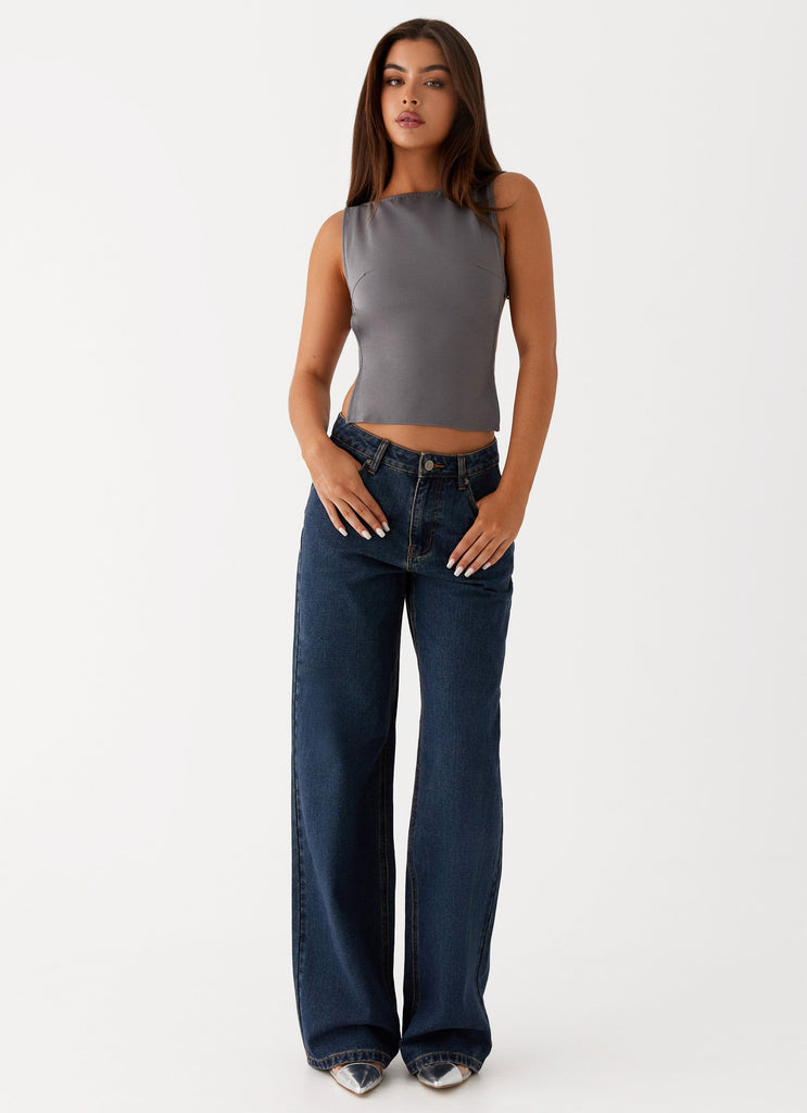 Peppermayo Peppermayo Exclusive - Keanna Low Rise Denim Jeans - Washed Denim