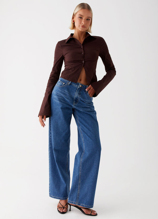 peppermayo Peppermayo Exclusive - Keanna Low Rise Jeans - Indigo