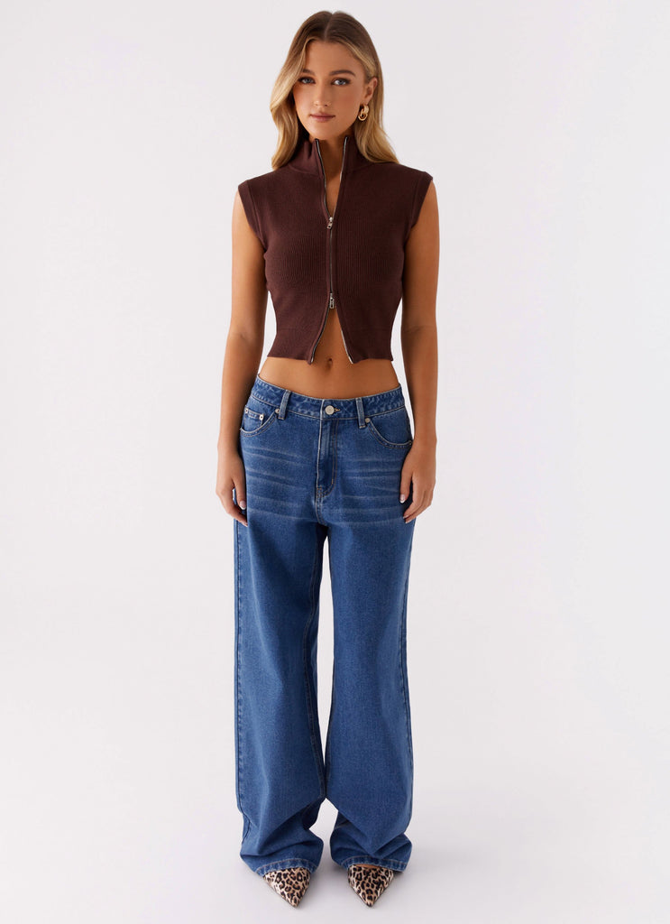 Peppermayo Peppermayo Exclusive - Keegan Knit Vest - Chocolate