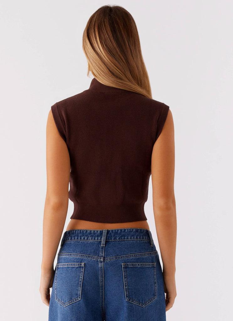 Peppermayo Peppermayo Exclusive - Keegan Knit Vest - Chocolate